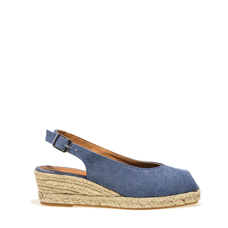 Open-toe slingbacks with rope wedge - Wedge Sandals | Frau Shoes | Official Online Shop