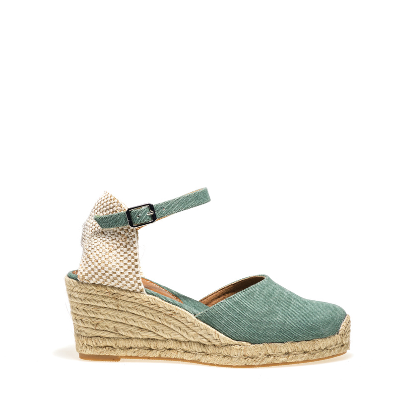 Geschlossene Sandale mit Keilabsatz in Seil-Optik | Frau Shoes | Official Online Shop