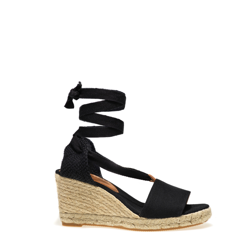 Wedge sandals with gladiator-style lacing - Wedge Sandals | Frau Shoes | Official Online Shop