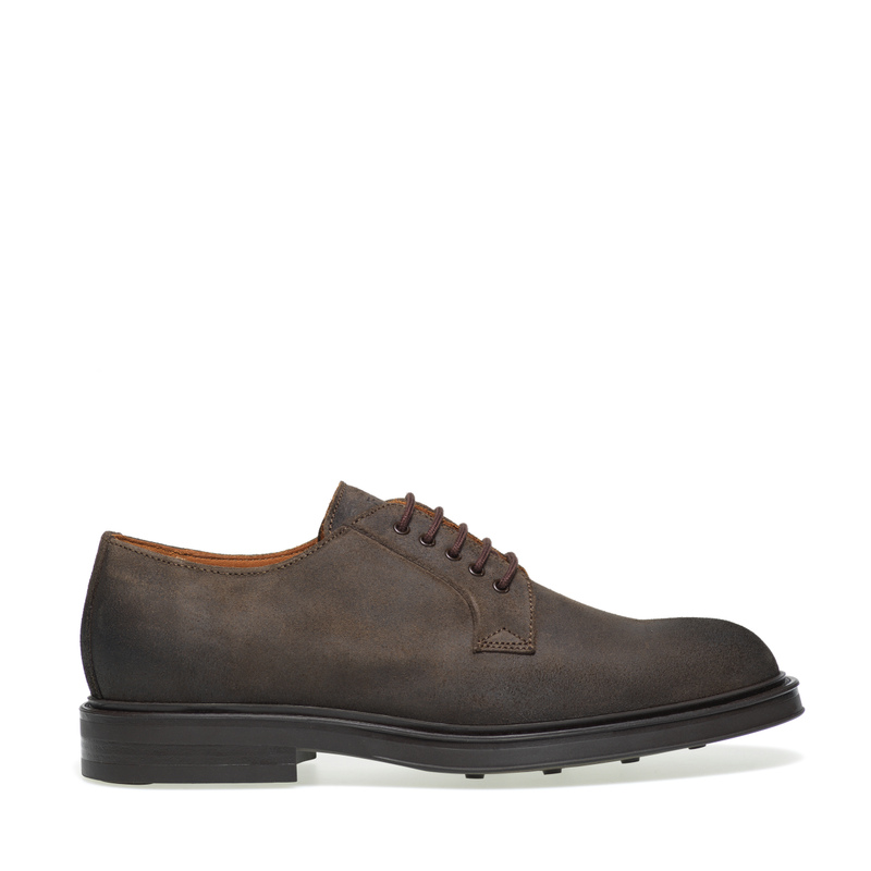 Derby in pelle scamosciata effetto used - Allacciate | Frau Shoes | Official Online Shop