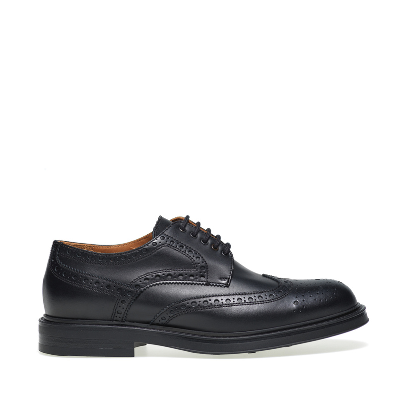 Leather Derby shoes with wing-tip detail - Lace-up | Frau Shoes | Official Online Shop