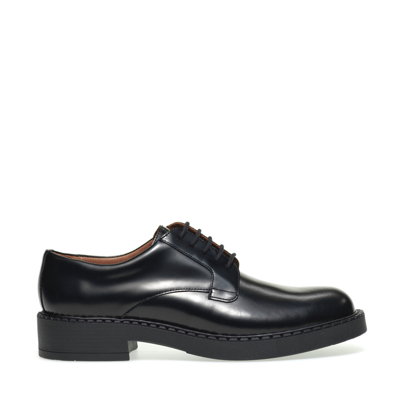 Semi-glossy leather lace-ups with bold sole | Frau Shoes | Official Online Shop