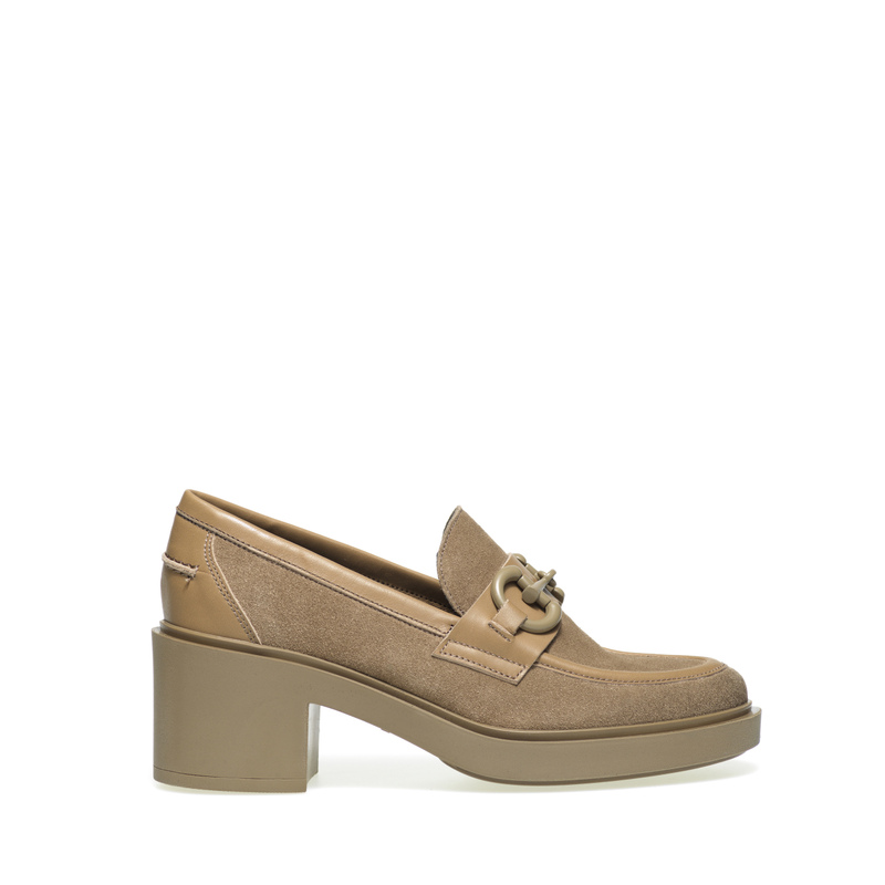 Loafers with comfortable colour-block heel - Heels | Frau Shoes | Official Online Shop