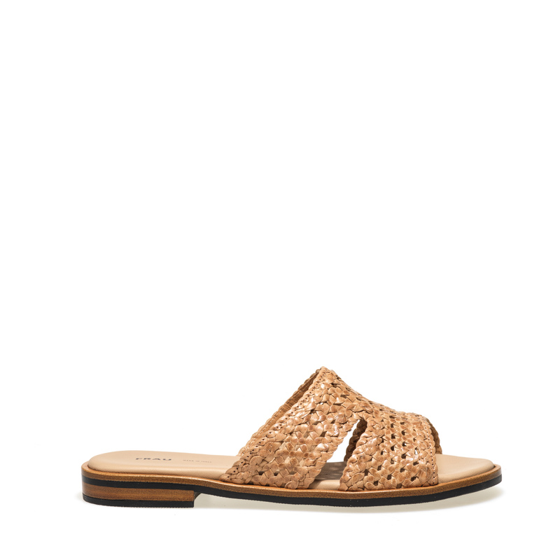 Sandalette mit Riemen aus geflochtenem Leder | Frau Shoes | Official Online Shop