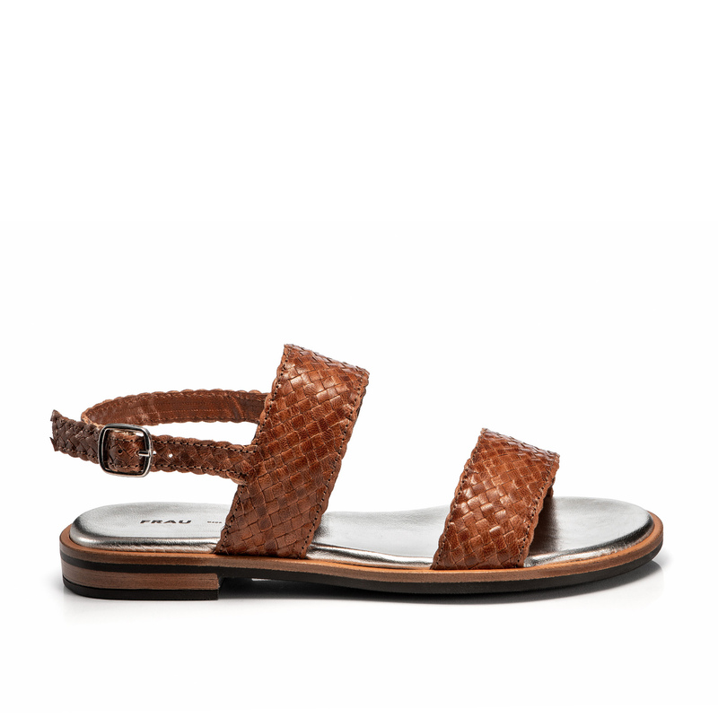 Sandalo a due fasce in pelle intrecciata | Frau Shoes | Official Online Shop