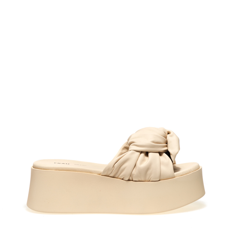 Ciabattona a fascia con nodo in pelle | Frau Shoes | Official Online Shop