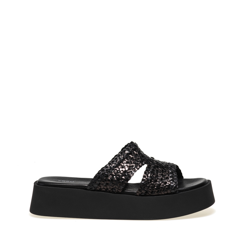 Plateau-Sandalette aus verflochtenem Leder | Frau Shoes | Official Online Shop