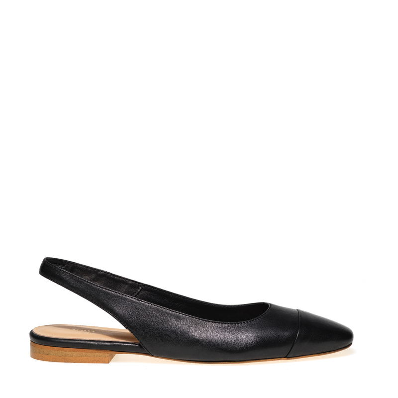 Square-toed leather slingbacks - Flats & Slip-on | Frau Shoes | Official Online Shop