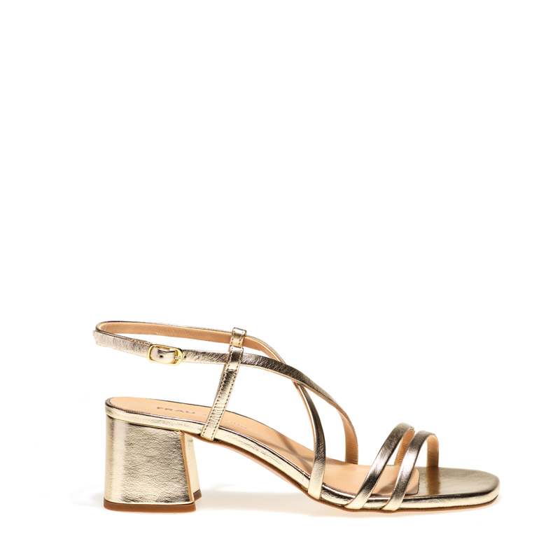 Foiled leather sandals with mini-straps - Everyday Chic | Frau Shoes | Official Online Shop