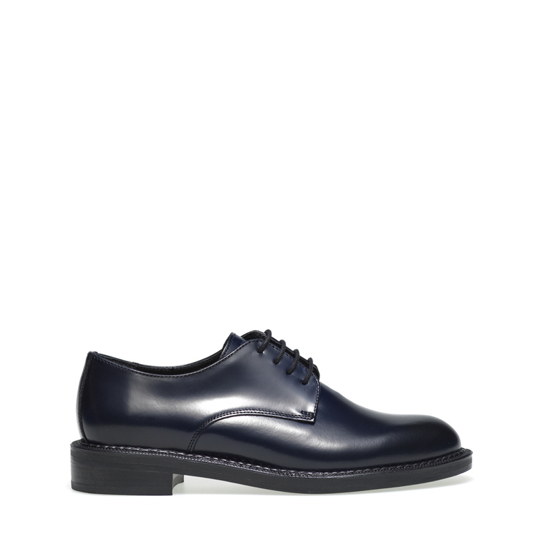 Plain semi-glossy leather Derby shoes - Loafers and Lace-up | Frau Shoes | Official Online Shop