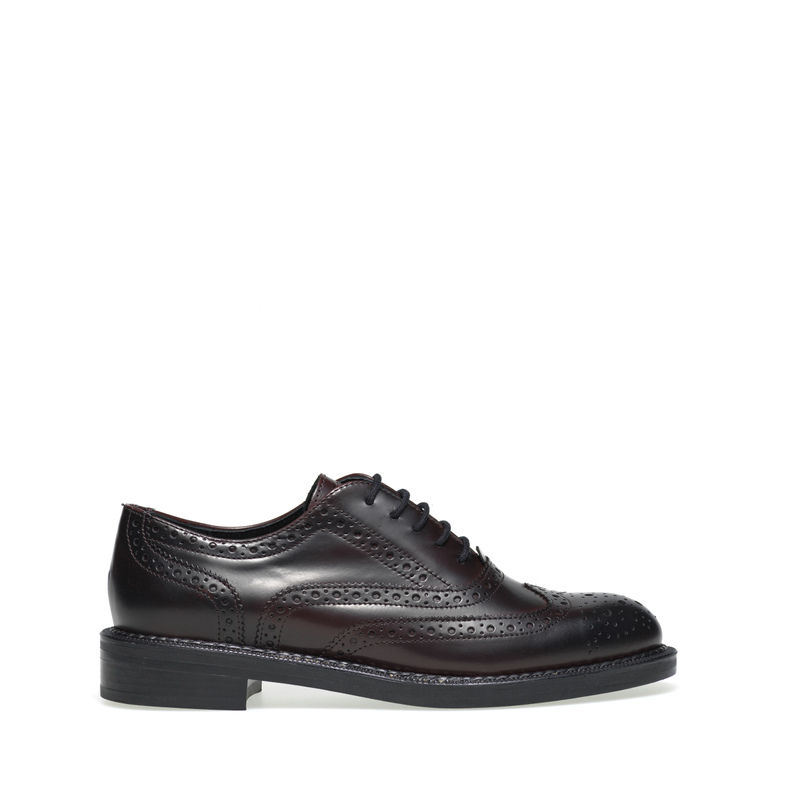 Semi-glossy leather British Oxfords | Frau Shoes | Official Online Shop