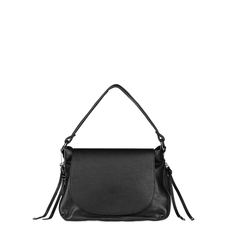 Leather shoulder bag with flap - Bags & Belts | Frau Shoes | Official Online Shop