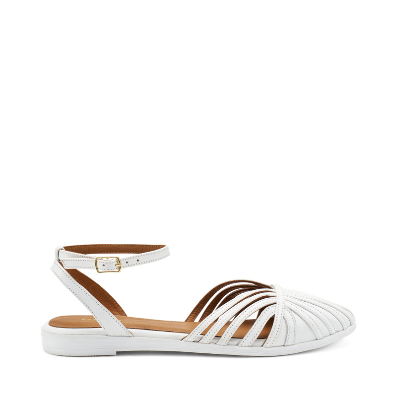 Sandalo ragnetto in pelle con allacciatura alla caviglia - Donna | Frau Shoes | Official Online Shop