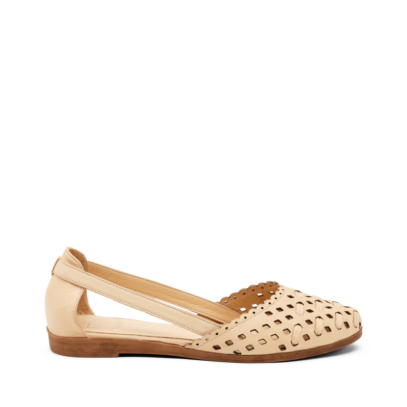 Perforated leather ballet flats - Flats & Slingback | Frau Shoes | Official Online Shop
