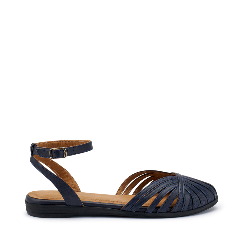 Römersandale aus Leder mit Riemchen am Knöchel | Frau Shoes | Official Online Shop