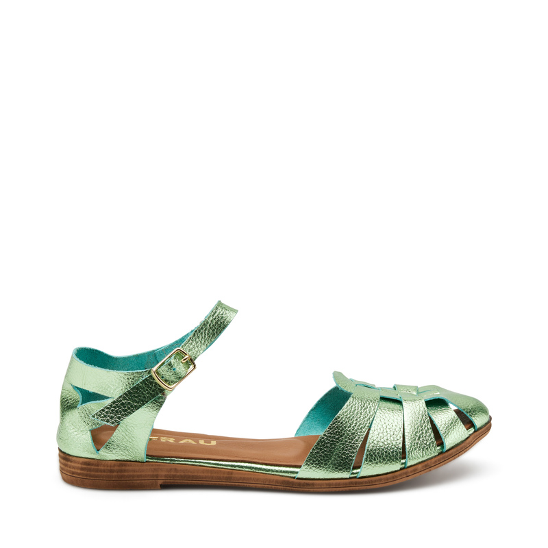 Römer-Sandale aus laminiertem Leder | Frau Shoes | Official Online Shop