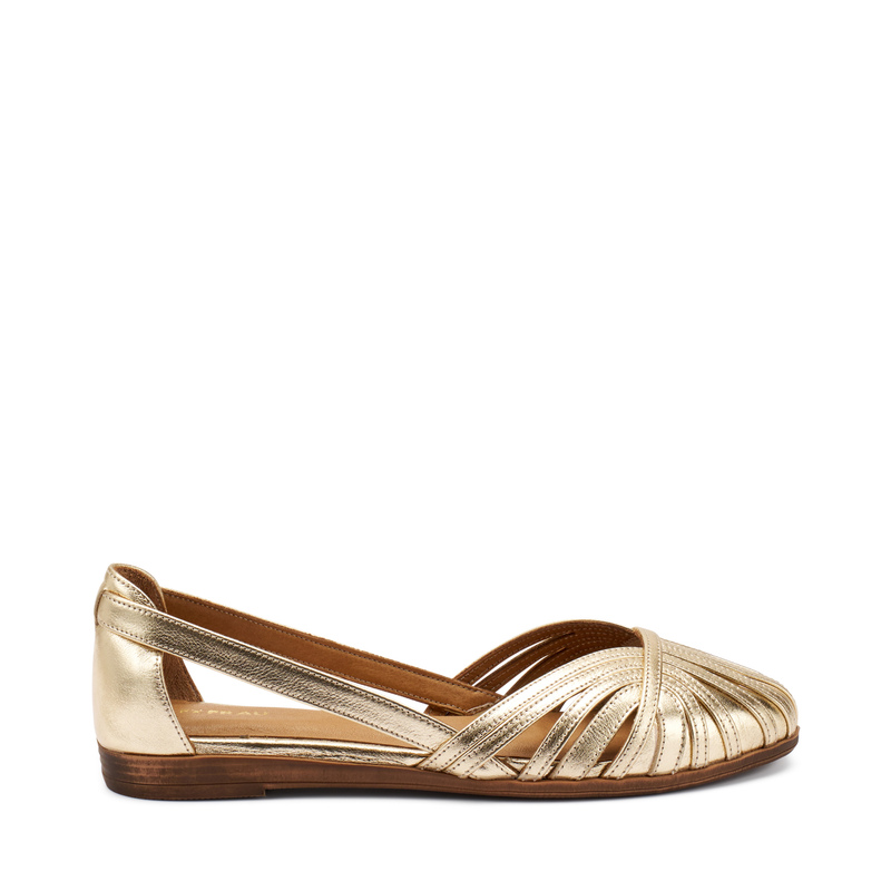 Ballerinas im Römerstil aus laminiertem Leder | Frau Shoes | Official Online Shop