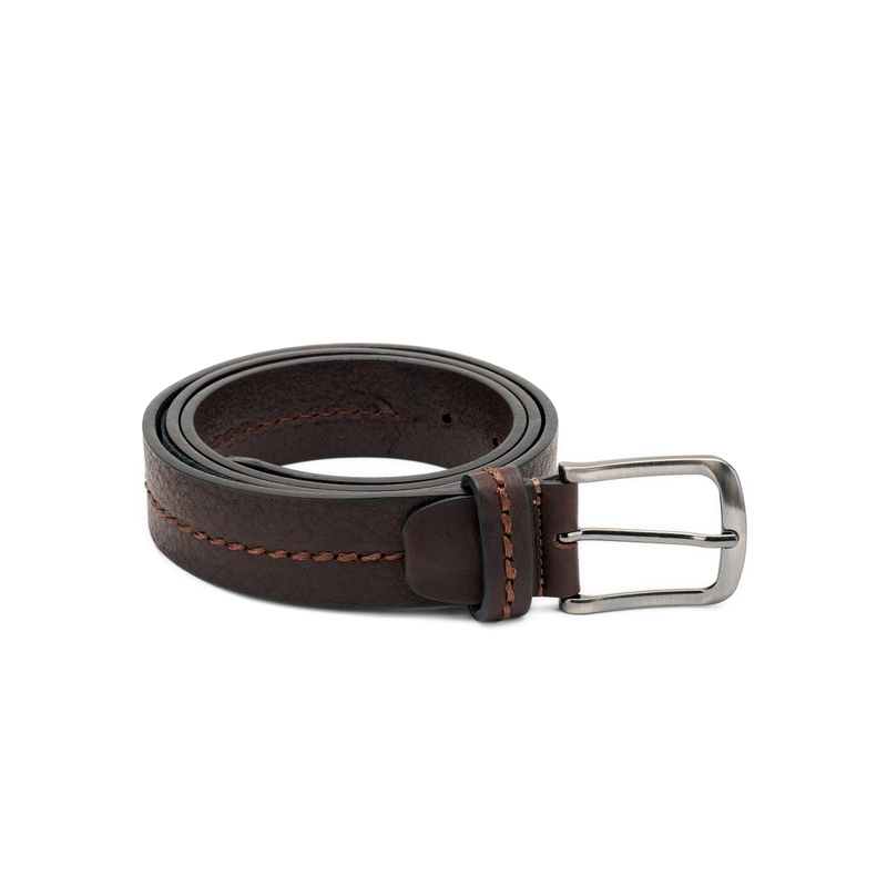Leather belt with decorative top-stitching - Belts | Frau Shoes | Official Online Shop