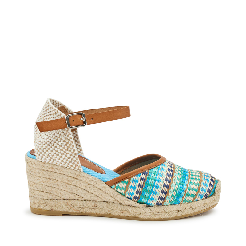 Sandale aus Bast mit Keilabsatz in Seil-Optik - Keilsandaletten | Frau Shoes | Official Online Shop