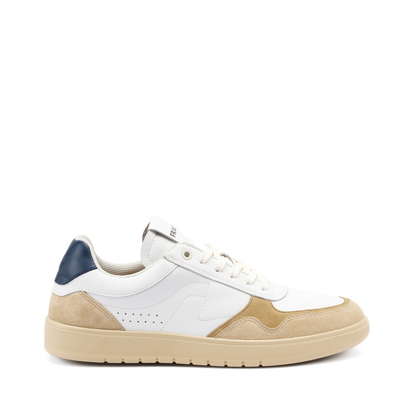 Sneaker aus Leder mit Einsätzen in Kontrastfarbe | Frau Shoes | Official Online Shop