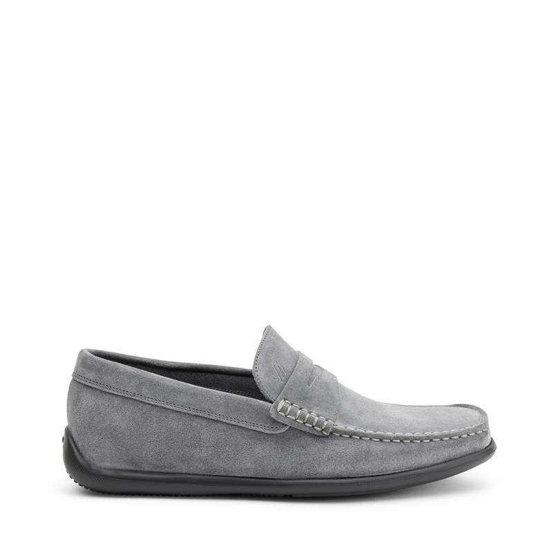 Suede loafers with saddle detail | Frau Shoes | Official Online Shop