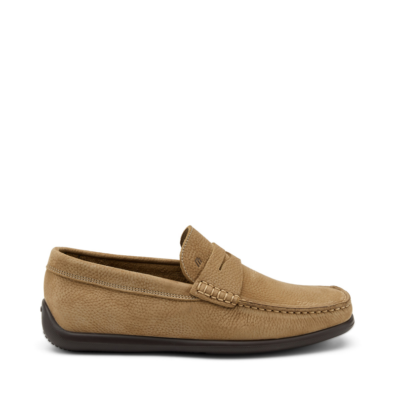 Nubuck saddle loafers - Man | Frau Shoes | Official Online Shop