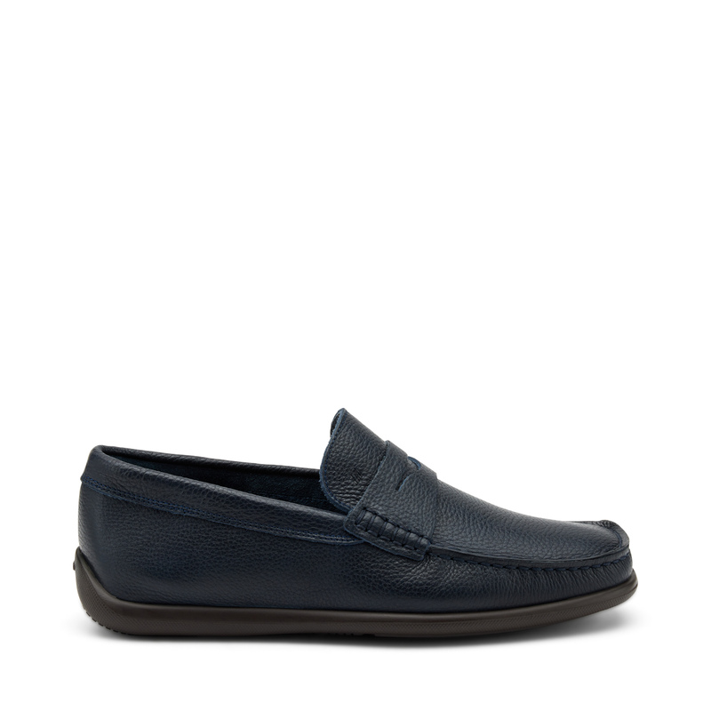 Tumbled leather saddle loafers - Man | Frau Shoes | Official Online Shop