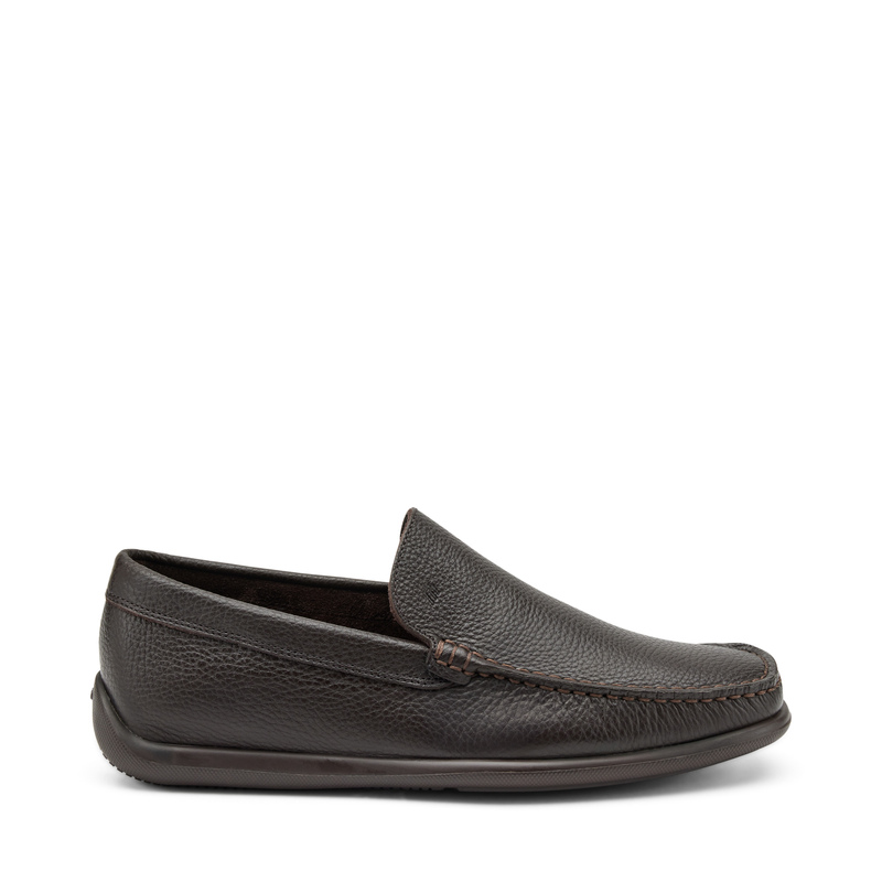 Tumbled leather slip-ons - Man | Frau Shoes | Official Online Shop