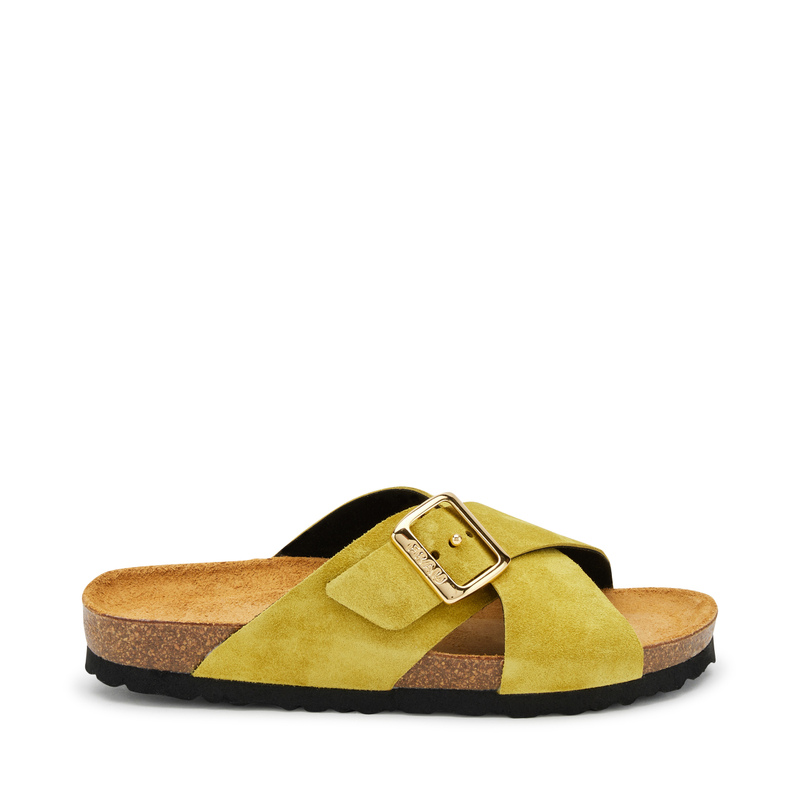 Suede crossover-strap sliders - Summer Vibes | Frau Shoes | Official Online Shop