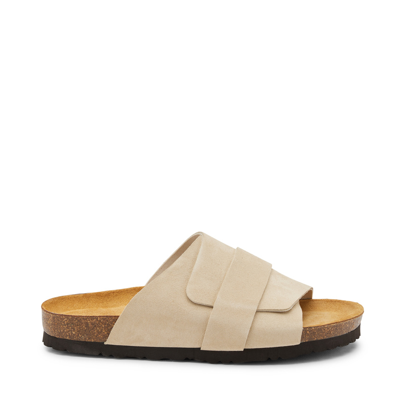 Ciabatta a fascia larga in pelle scamosciata - Ciabatte | Frau Shoes | Official Online Shop