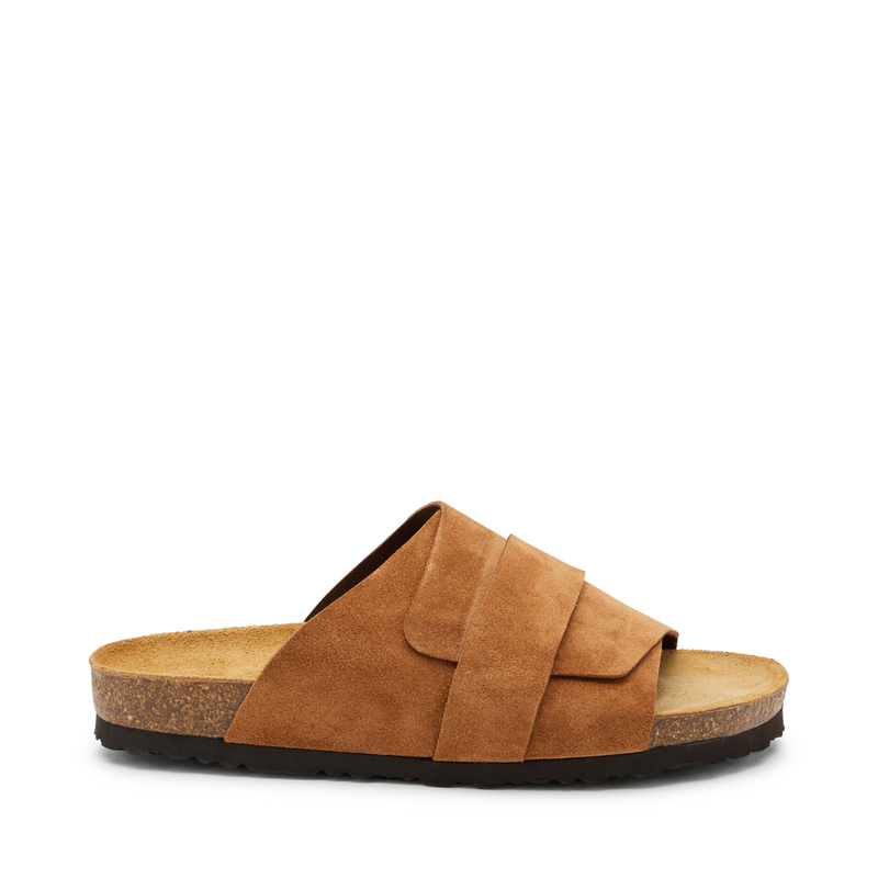 Suede wide-strap sliders - Slippers | Frau Shoes | Official Online Shop