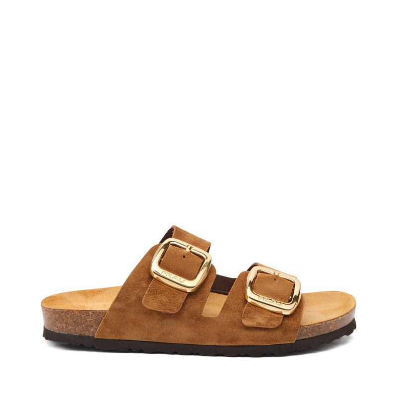 Suede double-strap sliders - Must-Haves | Frau Shoes | Official Online Shop