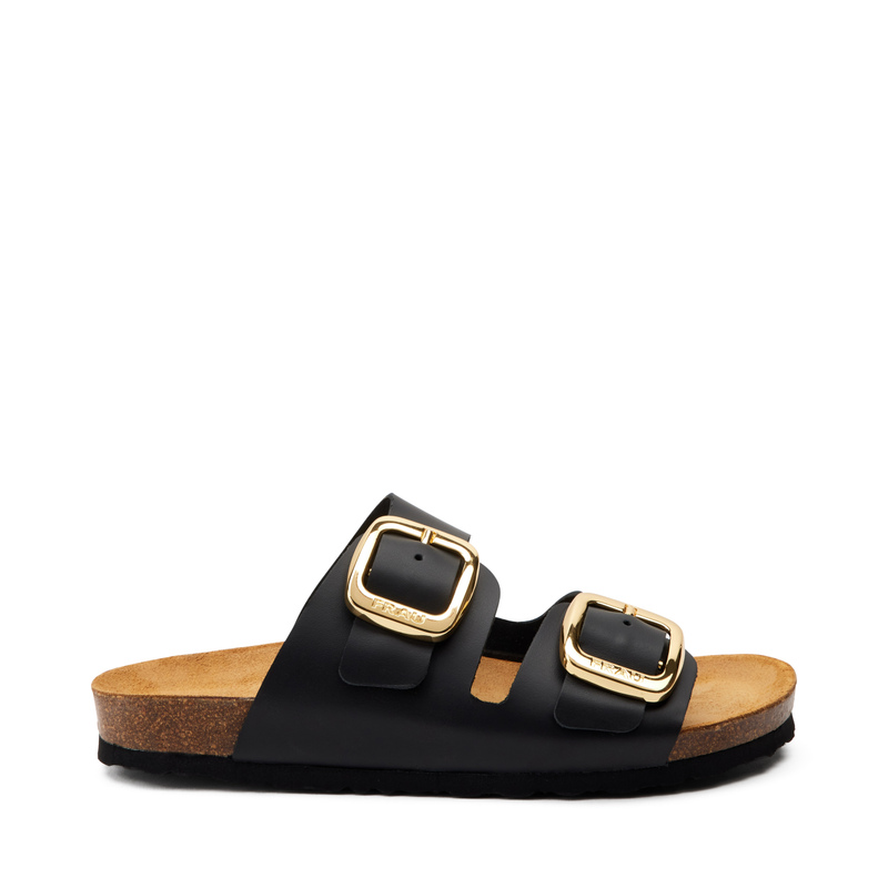 Leather double-strap sliders - Must-Haves | Frau Shoes | Official Online Shop