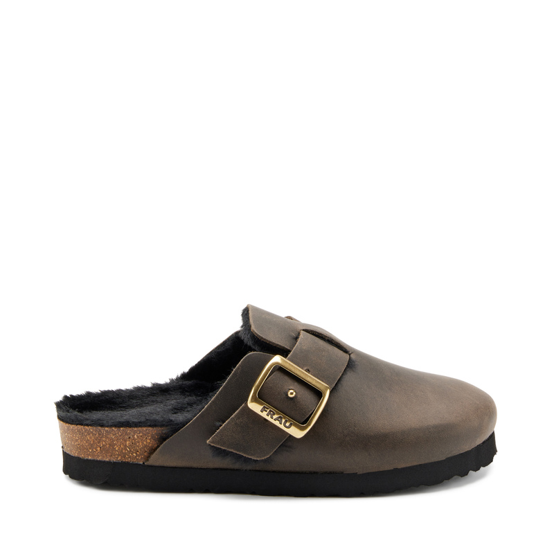 Nubuck mules with warm lining - Soft Material | Frau Shoes | Official Online Shop