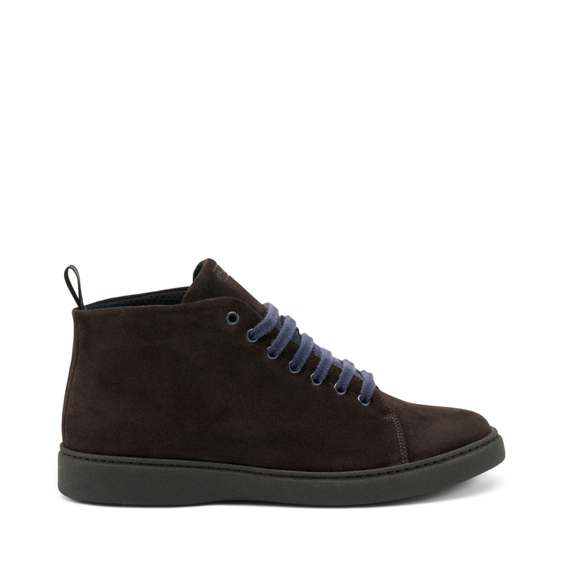 Hohe Desert Boots aus Veloursleder | Frau Shoes | Official Online Shop