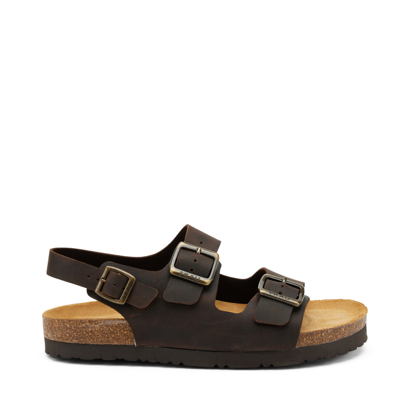 Nubuck double-strap sandals - Man | Frau Shoes | Official Online Shop
