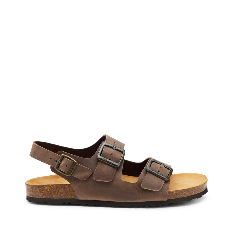 Nubuck double-strap sandals - Sandals | Frau Shoes | Official Online Shop
