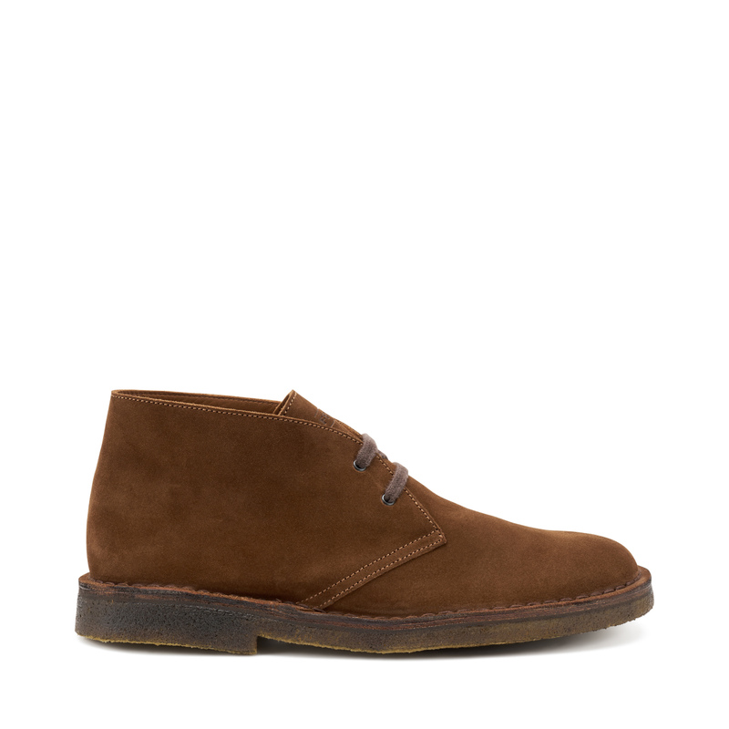 Suede desert boots with crepe sole | Frau Shoes | Official Online Shop