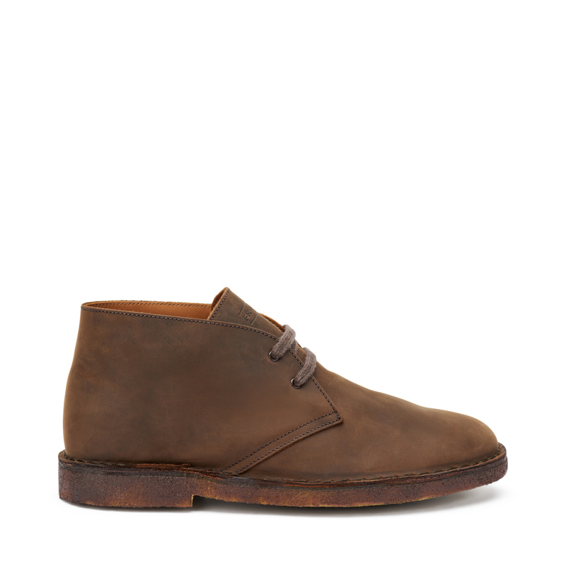 Oiled nubuck desert boots | Frau Shoes | Official Online Shop