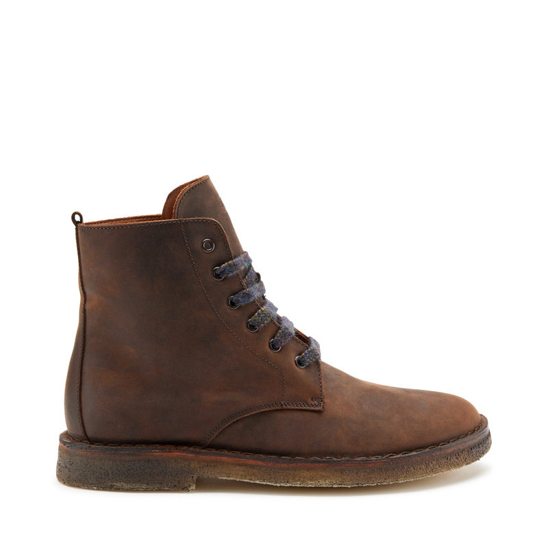 Nubuck boots with crepe sole - Combat boots | Frau Shoes | Official Online Shop