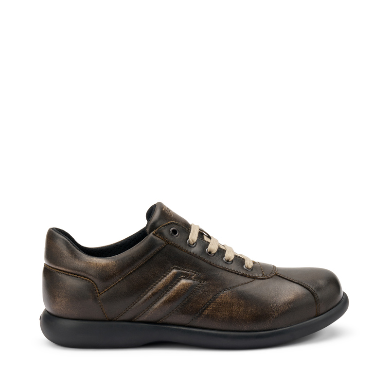 Casual distressed-effect leather sneakers - Man | Frau Shoes | Official Online Shop