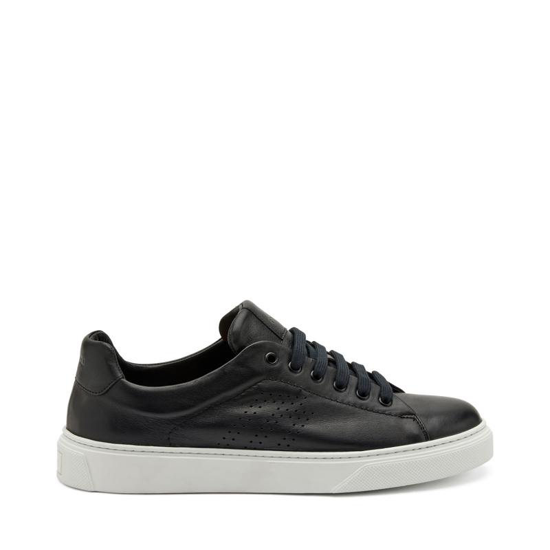 Leather sneakers with perforated logo - S / S 2024 | Man's Collection | Frau Shoes | Official Online Shop