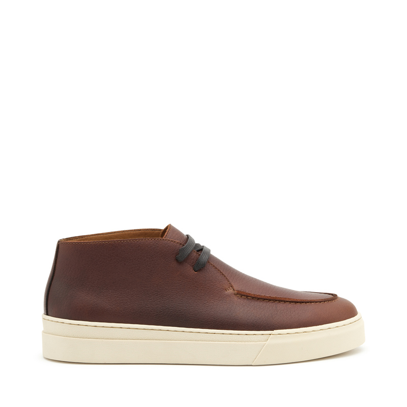 Leather desert boots with apron toe - F / W 2023 | Man's Collection | Frau Shoes | Official Online Shop