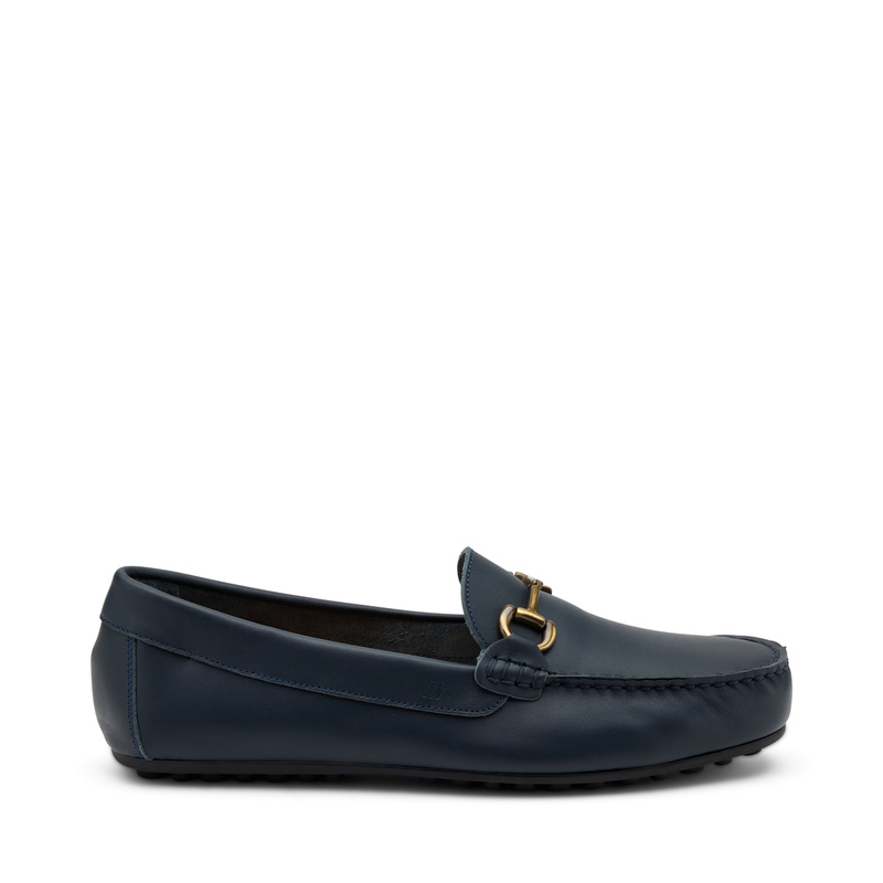 Leather driving shoes with clasp detailing - Loafers | Frau Shoes | Official Online Shop