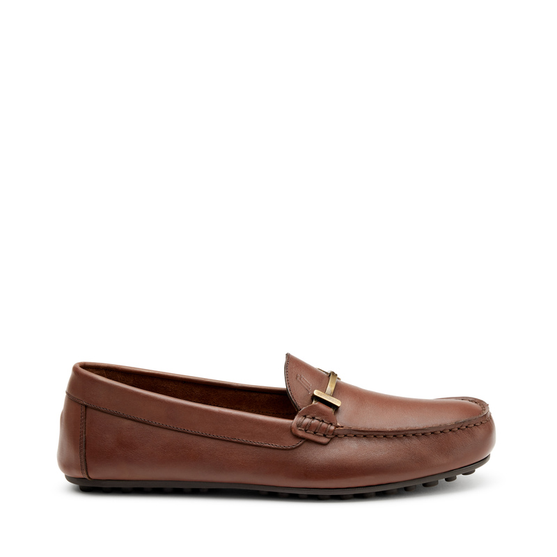 Leather driving shoes with clasp detail | Frau Shoes | Official Online Shop