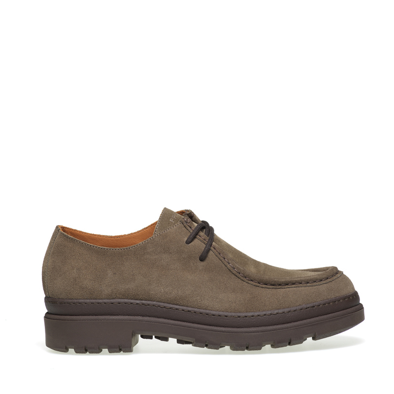Suede paraboots with double sole - Lace-up | Frau Shoes | Official Online Shop