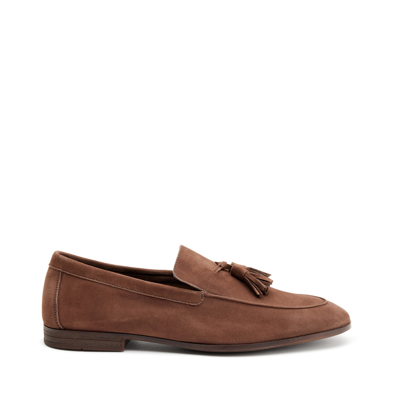 Suede loafers with tassel detail - Loafers | Frau Shoes | Official Online Shop