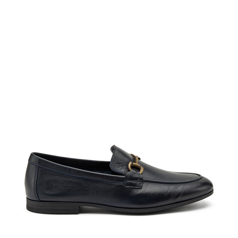 Leather loafers with clasp detail - Loafers | Frau Shoes | Official Online Shop