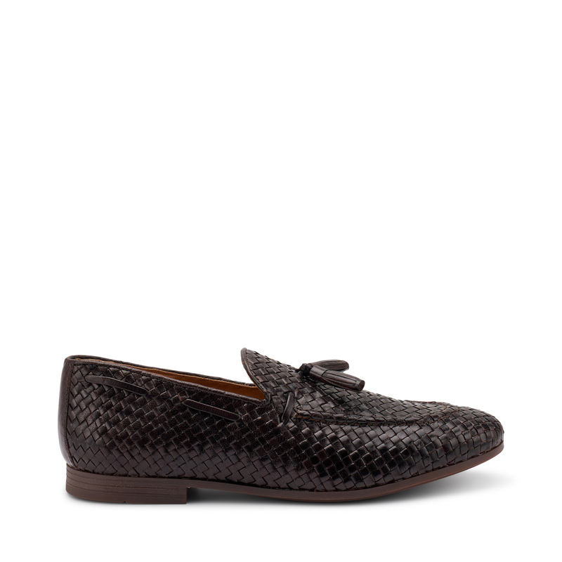 Mokassin aus geflochtenem Leder | Frau Shoes | Official Online Shop