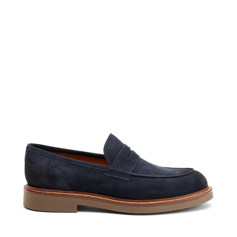 Suede loafers with contrasting sole - Loafers | Frau Shoes | Official Online Shop
